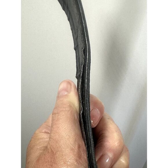 LEATHEROCK Women's 90s Vintage Retro Textured Leather Wide Belt Brown Size 40 - Picture 7 of 9